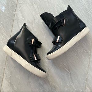 New Saint & Libertine black hidden heel sneakers Velcro closure high tops